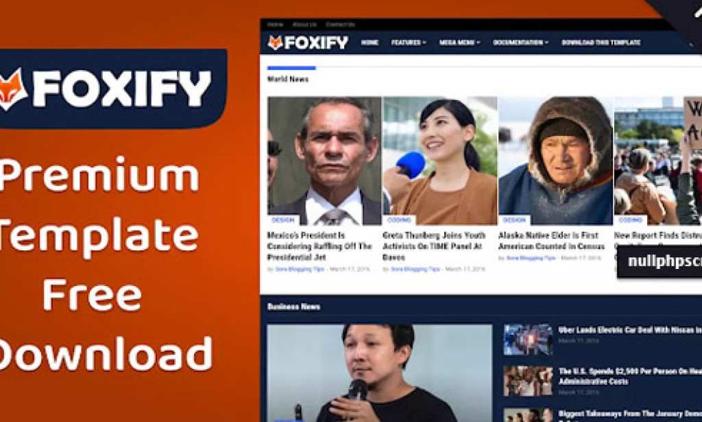 Foxify Premium – Responsive Blogger Template Free