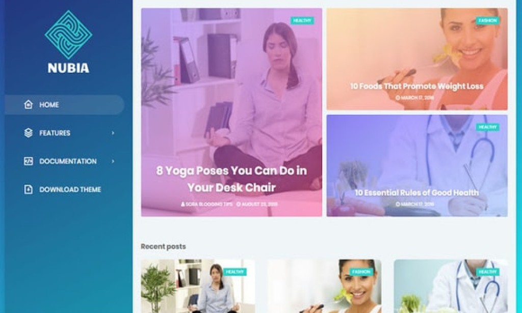 Nubia Blogger Template Premium Version Free