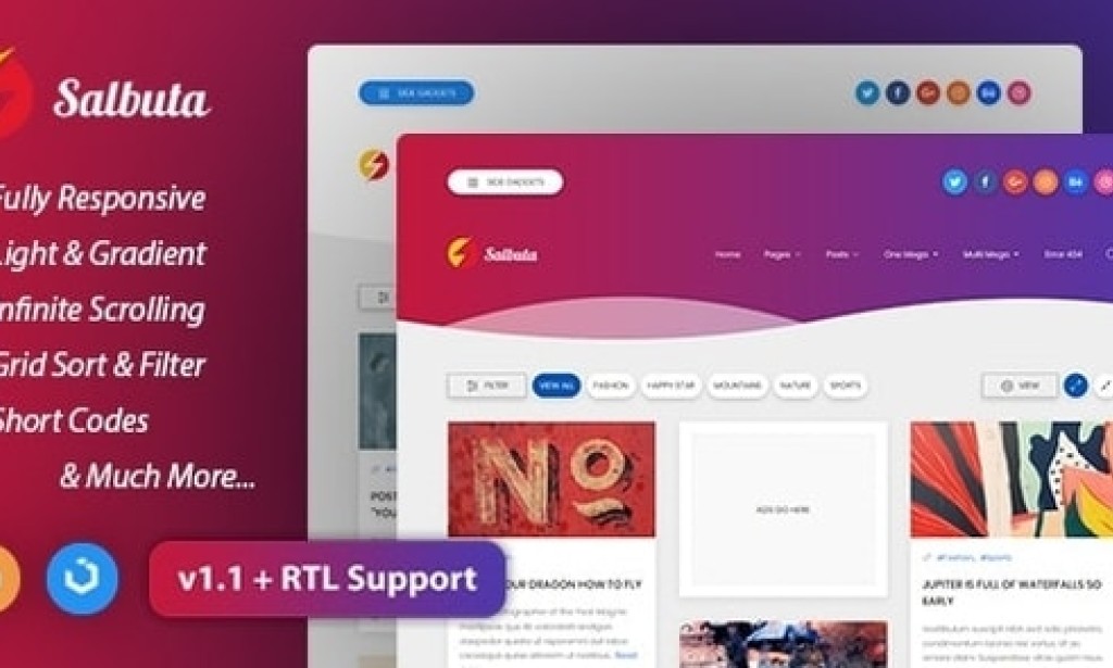 Salbuta v1.2 Blog & Personal Responsive Blogger Theme