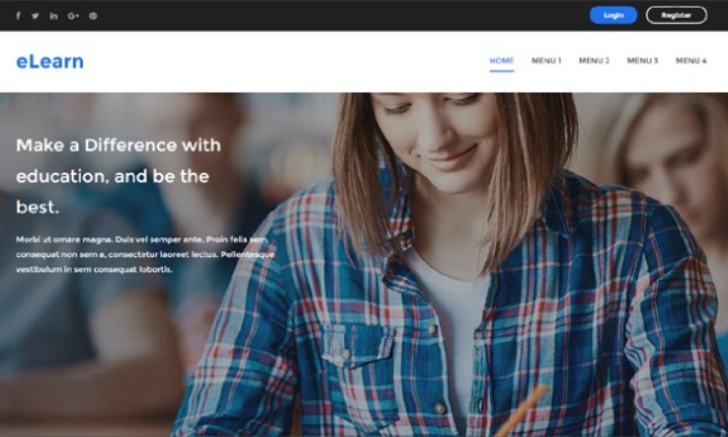 eLearn v2.0 – Education Blogger Template Free