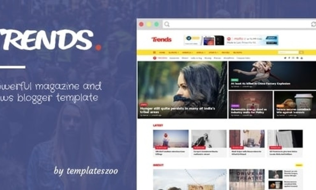 Trends – News/Magazine Responsive Blogger Template Free
