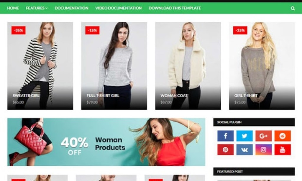 Easy Cart Blogger Template for Online Shopping Website Pro