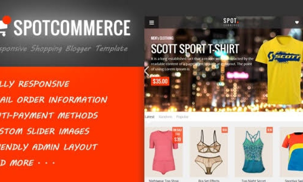 SpotCommerce v1.6.3 – Blogger Shopping Template Free