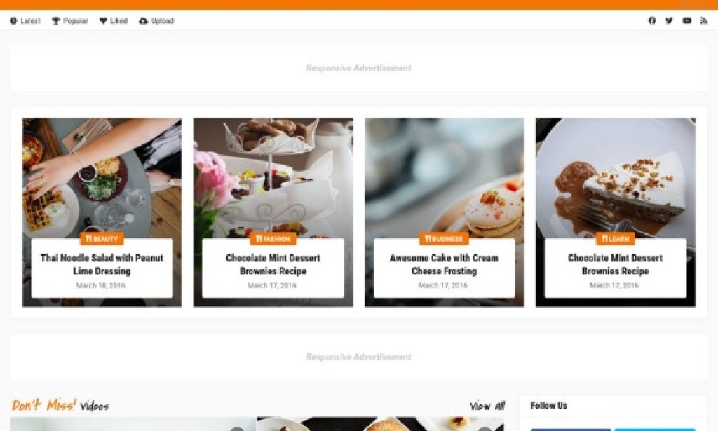 Foodify Elegant Food & Restaurant Premium Blogger Template