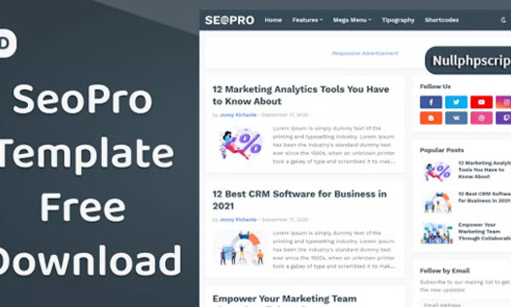 SeoPro v1.4.0 – (Premium) Responsive Blogger Template