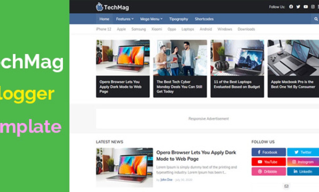 TechMag v1.2.0 Premium – Professional Blogger Template Free