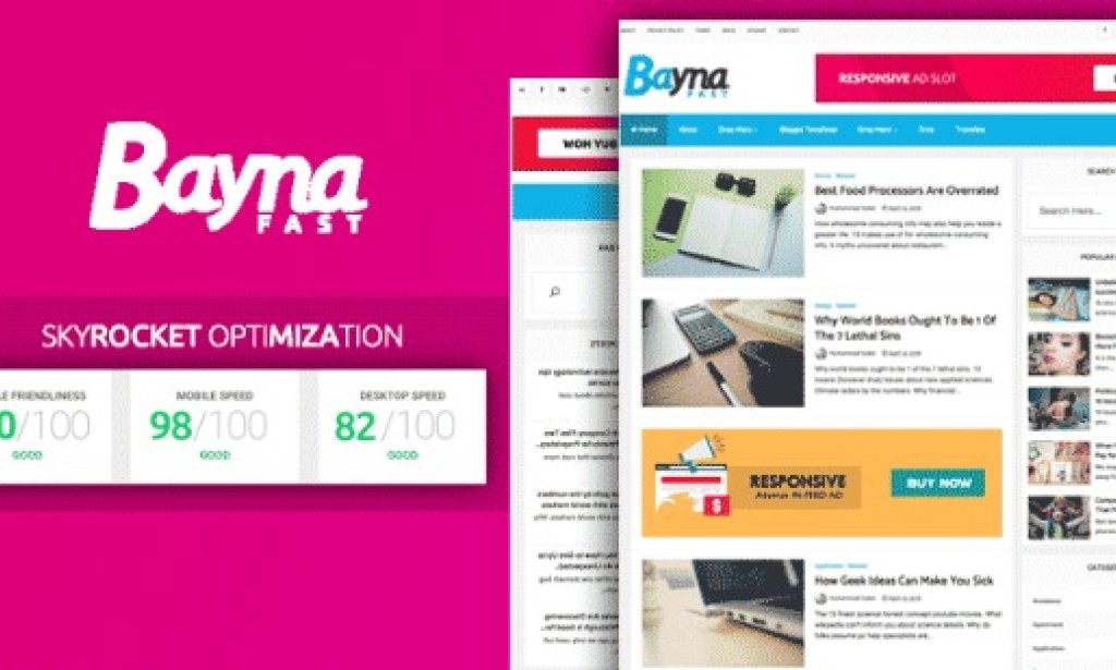 Bayna Fast – High Speed Optimized Blogger Template Free