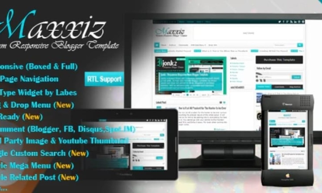 Maxxiz v2.1 – Responsive Magazine/News Blogger Template