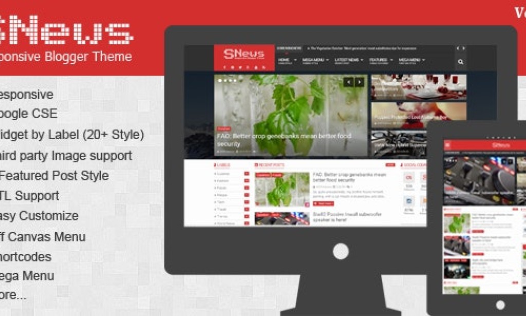SNews v1.6 – News/Magazine Responsive Blogger Theme