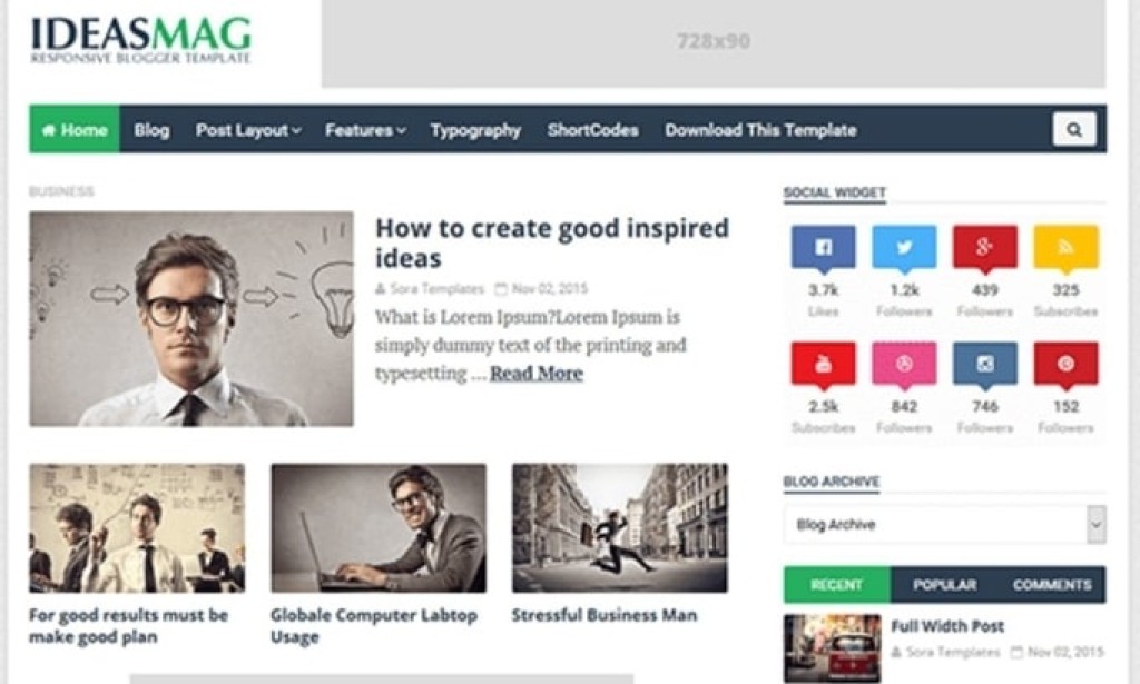 Ideas Mag (Premium) Blogger Template