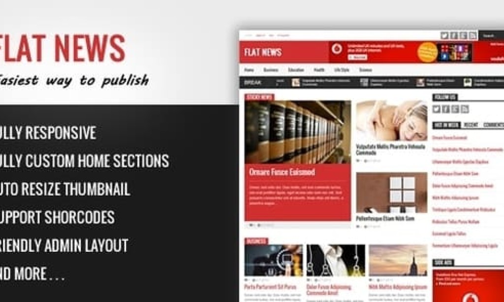 FlatNews v2.6.8 – Responsive Magazine Blogger Template