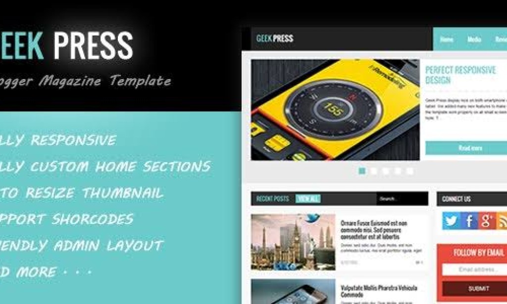 Geek Press v2.3 – Responsive News & Magazine Blogger Template Free