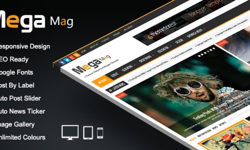 Mega Mag v1.3 – Responsive Magazine Blogger Template Free