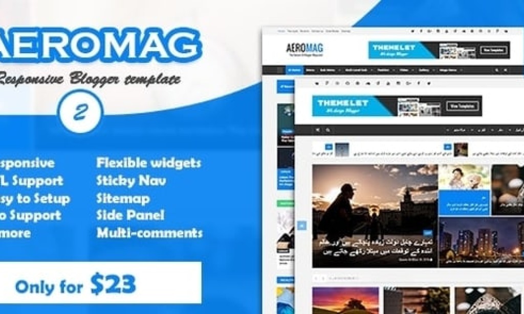 AeroMag v1.2 – News & Magazine Responsive Blogger Template