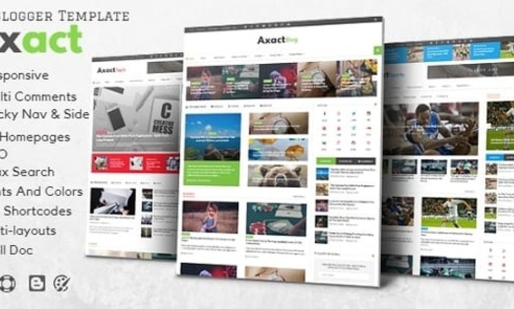 Axact v3.1 – Responsive Magazine Blogger Theme Free Download