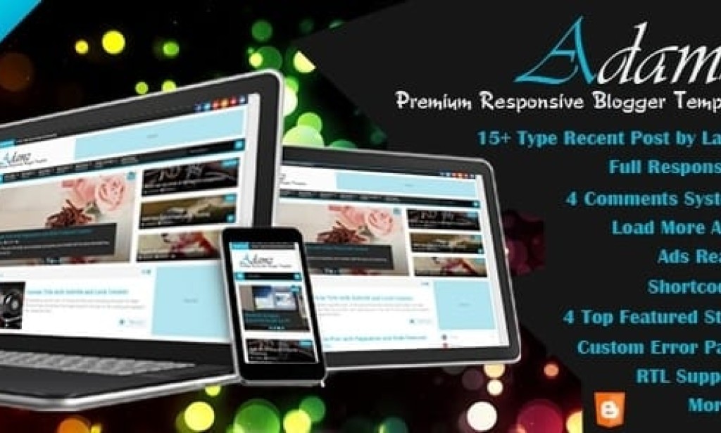 Adamz v2.1 – Responsive Blogger Template FREE