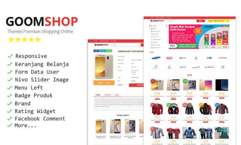 Goomshop (Premium) Responsive Ecommerce Blogger Template
