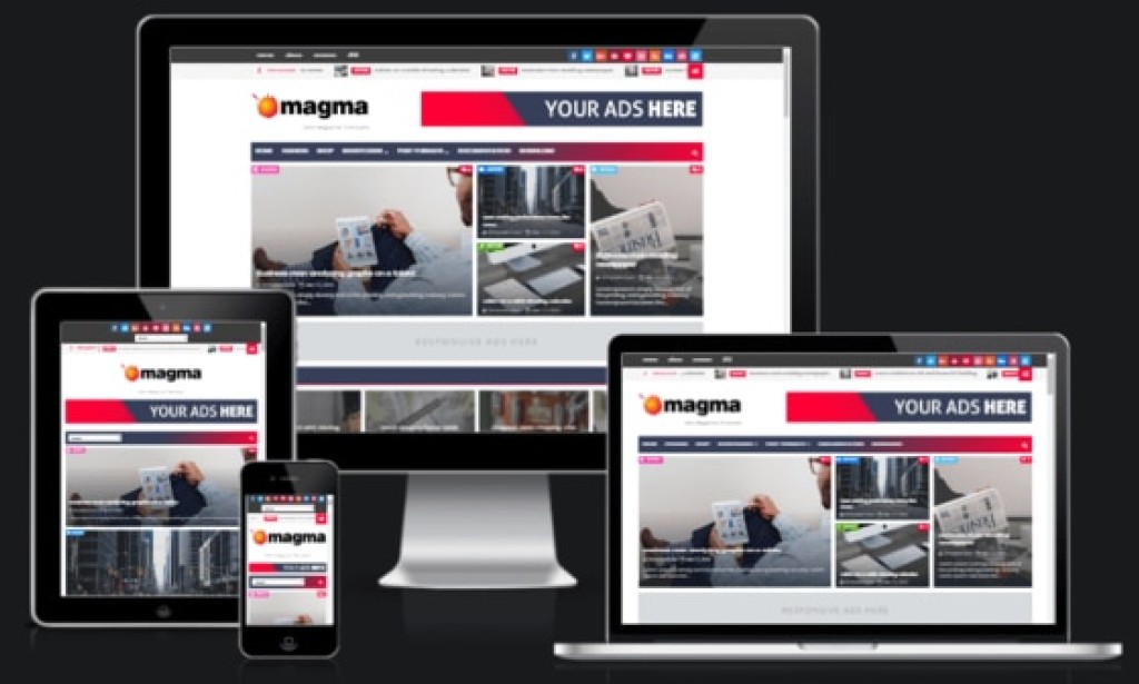 Magma (Premium) Responsive Magazine Blogger Template v2.0