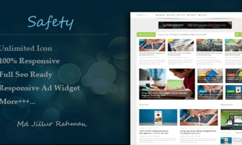 Safety v1.1 – Responsive MultiPurpose Blogger Template Free