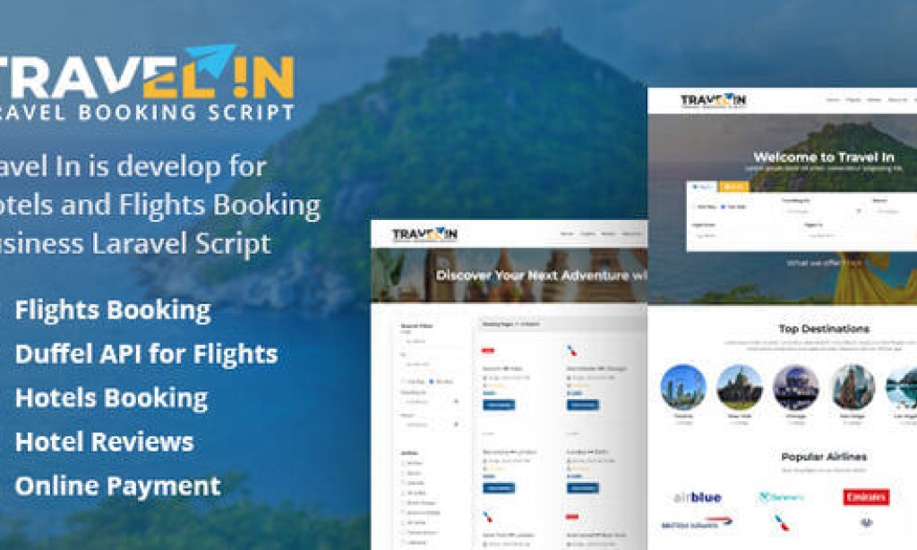 Travelin (13 Nov 2025) – Hotel & Air Tickets Booking Laravel Script