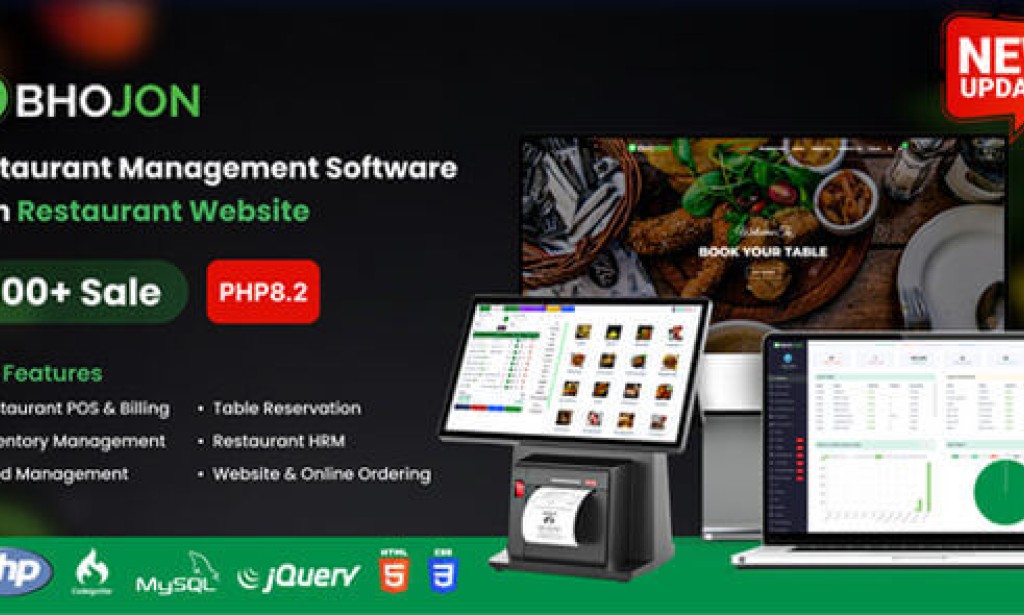 Bhojon v4.0 Nulled – Best Restaurant Management Software with Restaurant Website