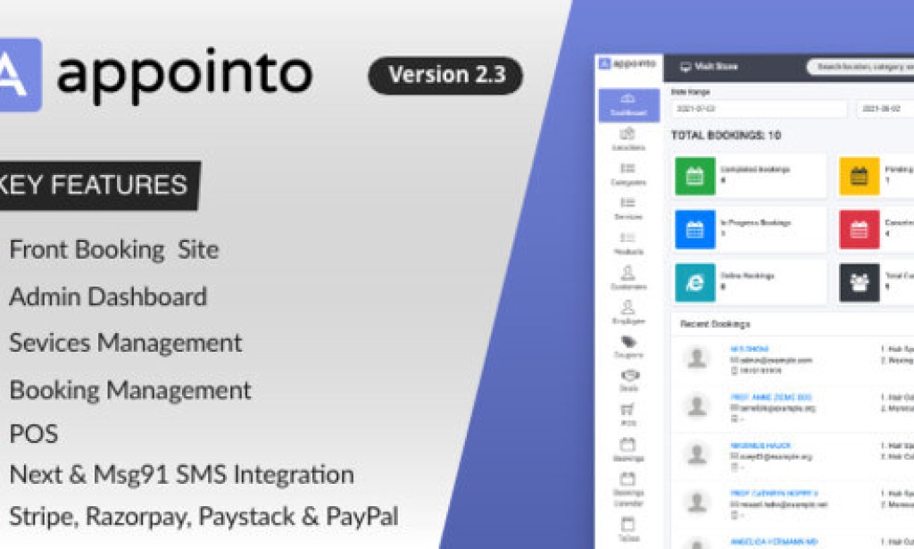 Appointo v2.3.9 Nulled – Booking Management System PHP Script