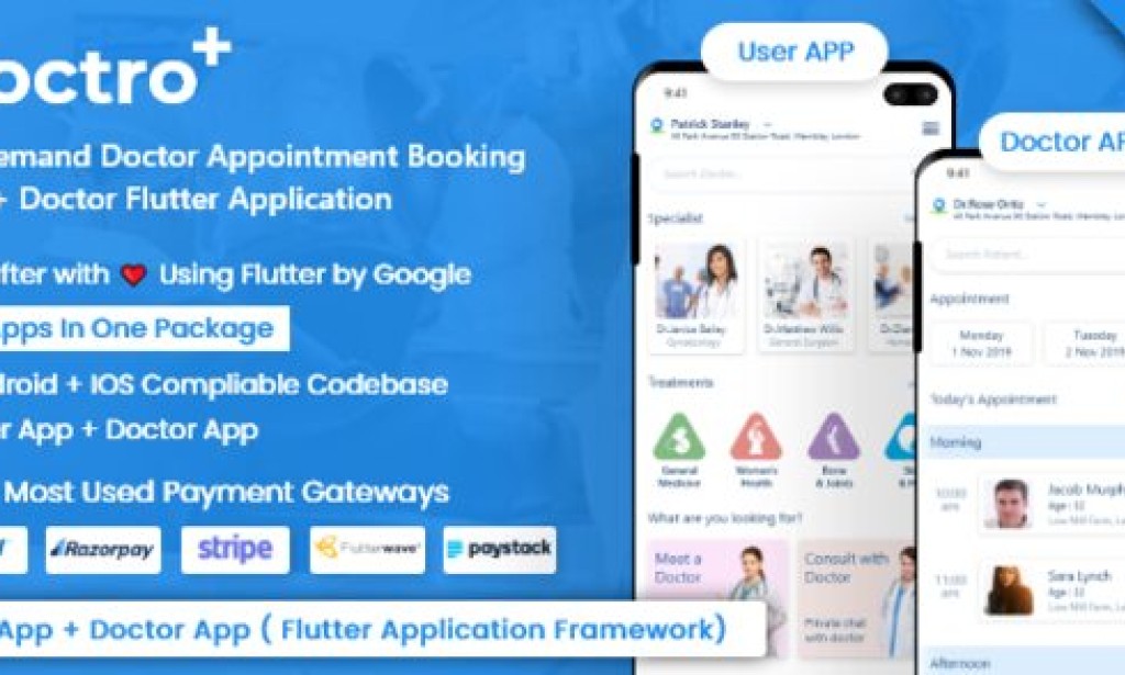 Doctro v10.0.0 Nulled – On-Demand Doctor Appointment Booking SaaS Marketplace Business Model Script