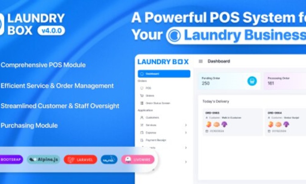 Laundry Box v2.2.0 Nulled – POS and Order Management System PHP Script