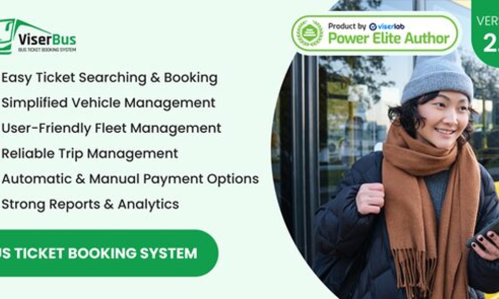 ViserBus v2.0 Nulled – Bus Ticket Booking System PHP Script