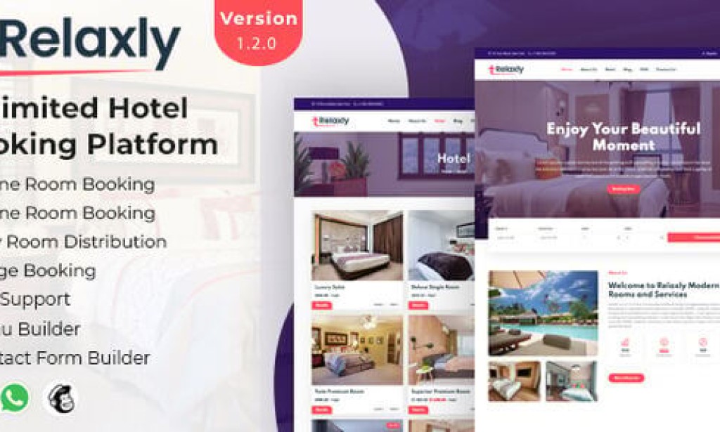 Relaxly v1.2.1 Nulled – Unlimited Hotel Booking Platform PHP Script