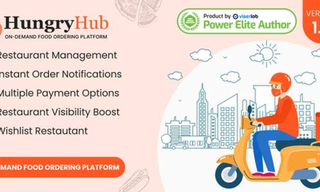 HungryHub v1.0 Nulled – On Demand Food Ordering Platform PHP Script