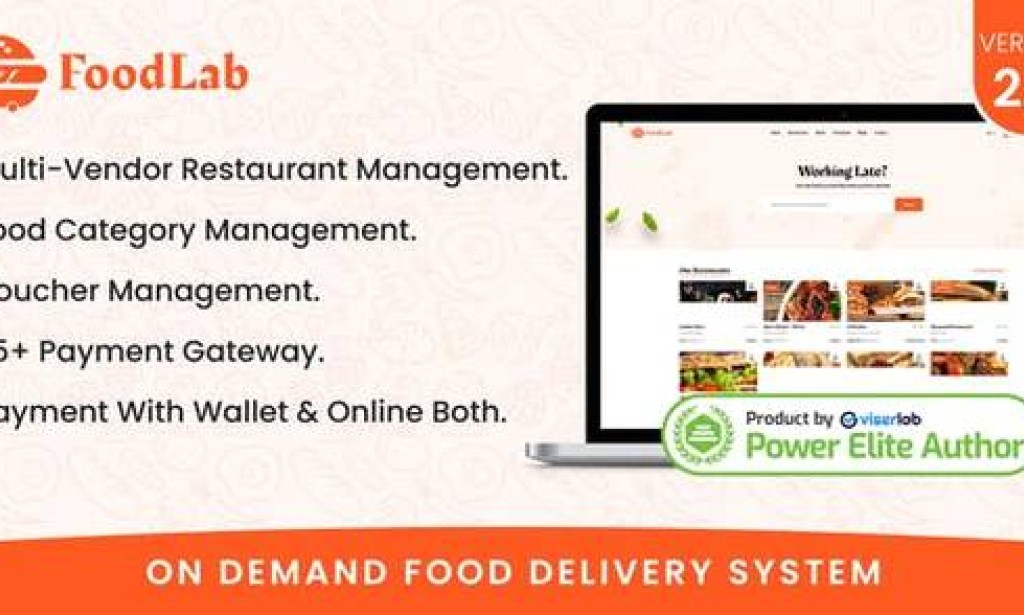 FoodLab v2.0 – On demand Food Delivery System PHP Script