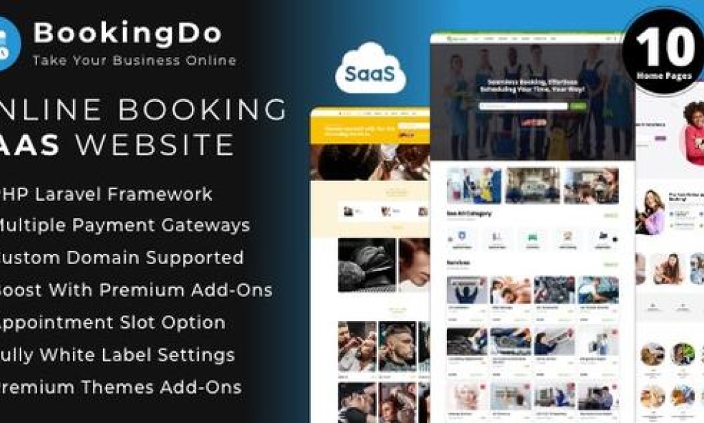 BookingDo SaaS v3.6 Nulled – Multi Business Appointment Scheduling & Service Booking Website Builder Script