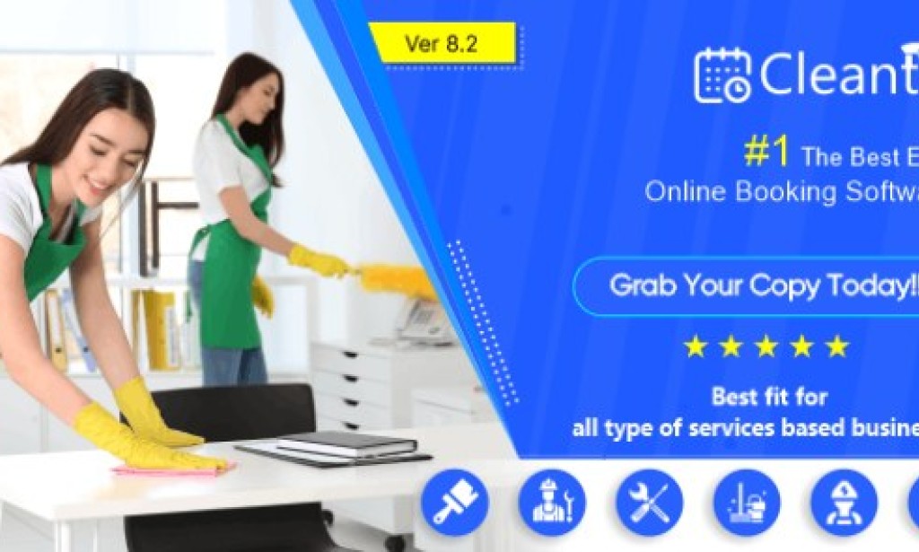 Cleanto v8.1 – Online Bookings Management System for Maid Services and Cleaning Companies Script