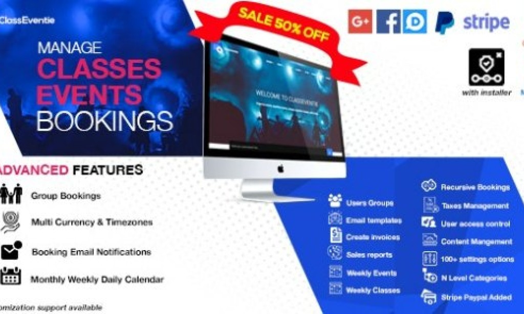 Classeventie v2.3 – Online Classes & Events Booking PHP Script