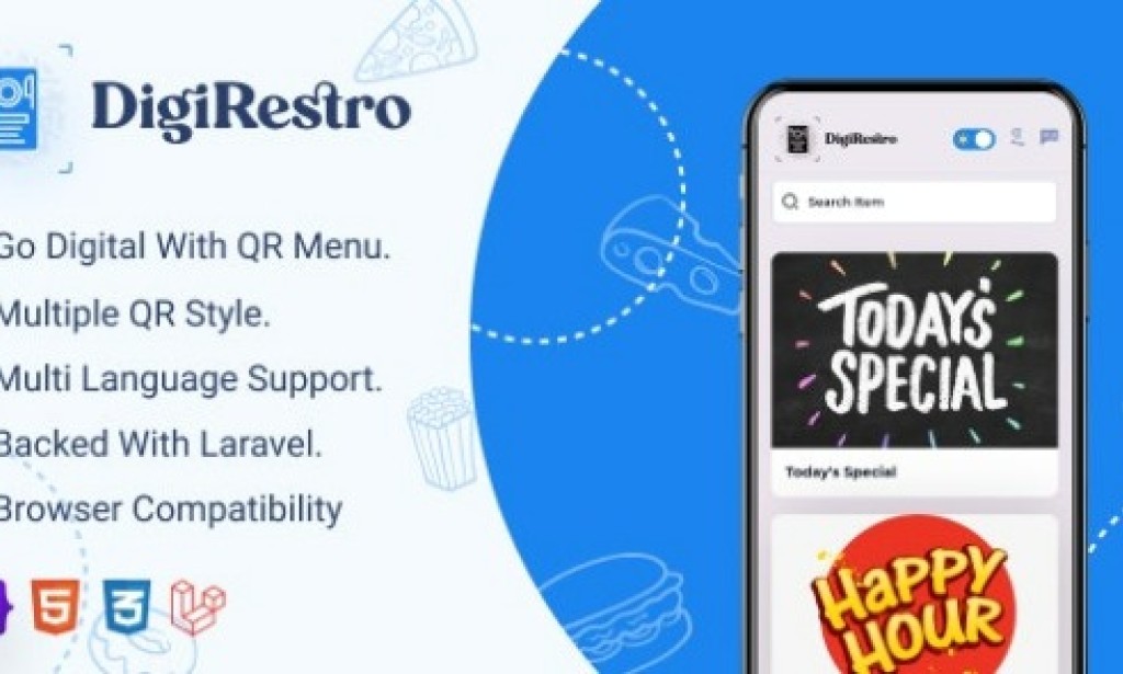 DigiRestro v1.0 – Single Owner Multiple Restaurant QR Menu Generator PHP Script