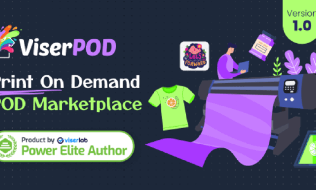 ViserPOD v1.0 – Print On Demand POD Marketplace PHP Script