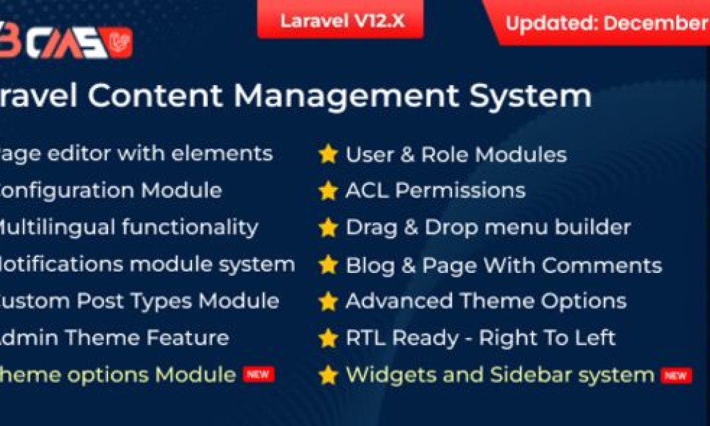 W3CMS-Laravel v2.6 – Content Management System PHP Script