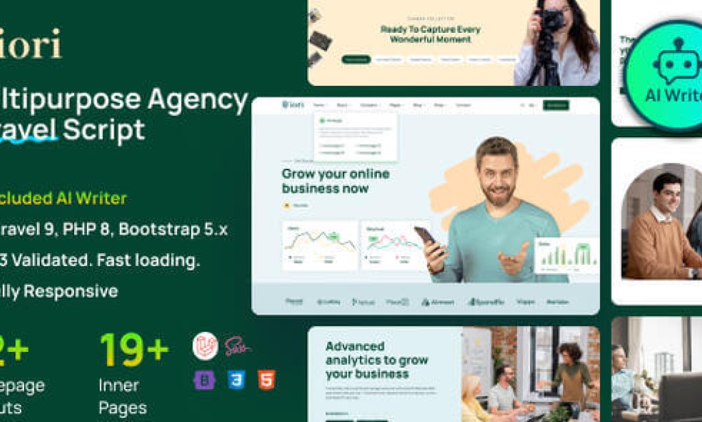 Iori v1.11.0 Nulled – Business Website for Company, Agency, Startup with AI Writer Tool & Shopping Cart PHP Script
