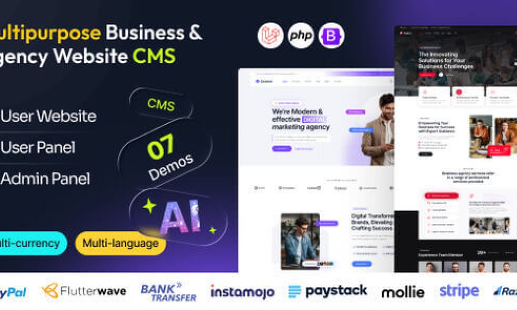 Quland v1.0 – Multipurpose Business and Agency Laravel Website CMS Script