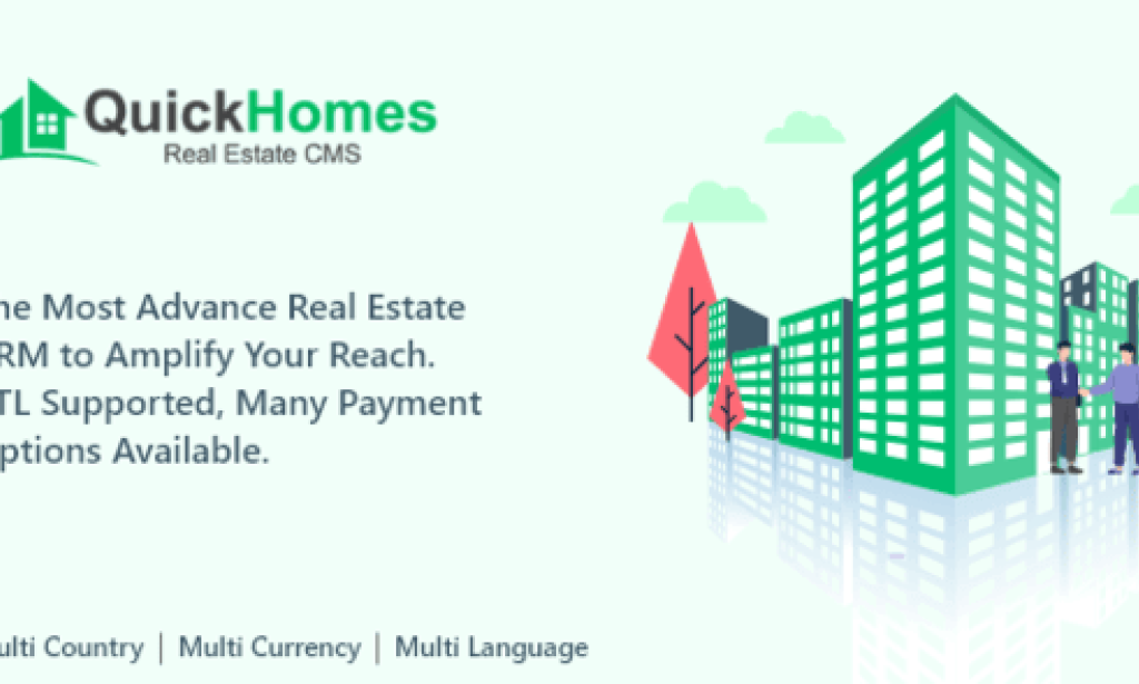 QuickHomes (12 Jul 2025) Nulled – Laravel Real Estate Agency Portal Multilingual Script