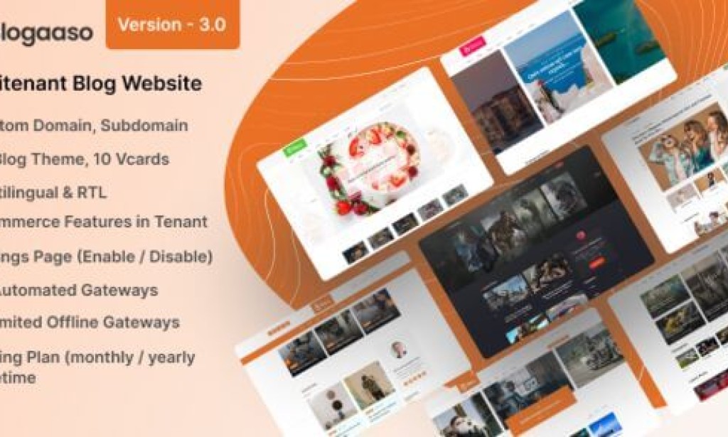 Blogaaso v3.0 Nulled – Blog Website SAAS (Multitenancy) PHP Script