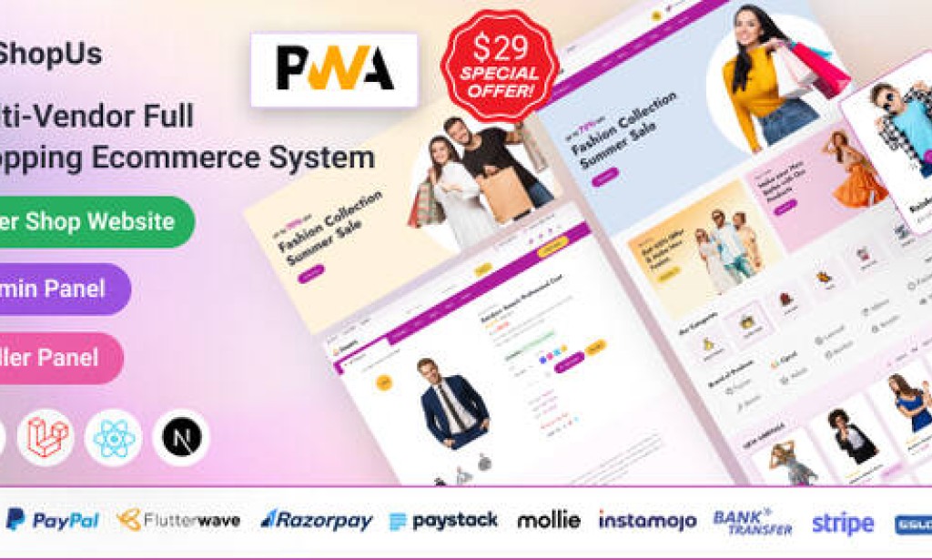 ShopUs v2.0.0 – Laravel Multivendor Fashion eCommerce Website PHP Script