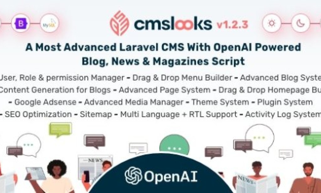 CMSLooks v1.2.1 Nulled – Laravel CMS With OpenAI Powered Blog, News & Magazines Script