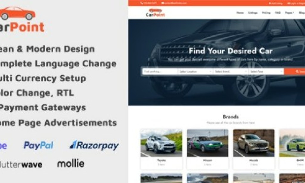 CarPoint v1.5 – Multi Vendor Car Listing Directory PHP Script
