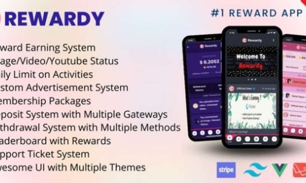Rewardy v1.2 – Status App with Reward Points + PWA + Backend Source