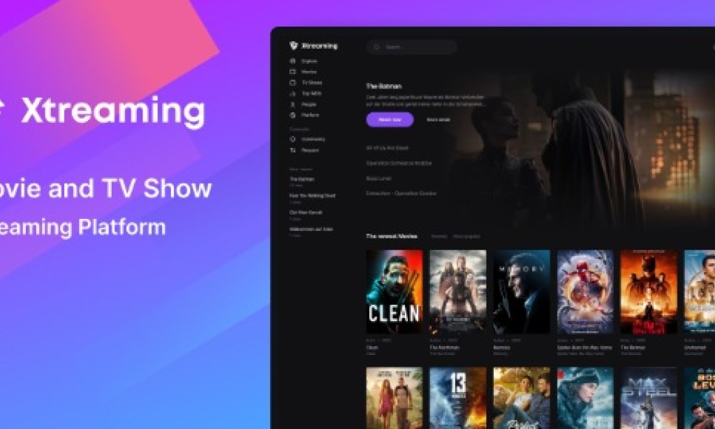 Xtreaming v1.0 – Movie and TV Show Streaming Platform PHP Script