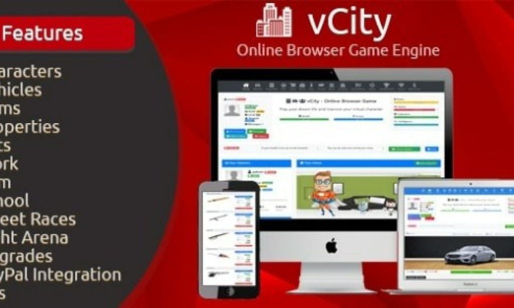 vCity v2.6 – Online Browser Game Platform PHP Script