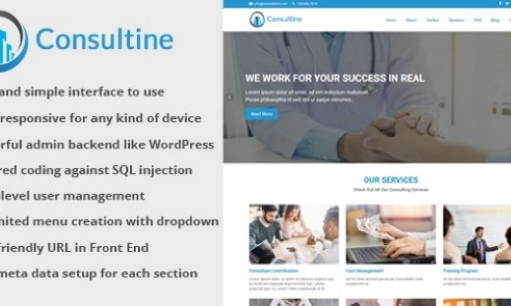 Consultine v1.8 – Consulting, Business and Finance Website CMS PHP Script