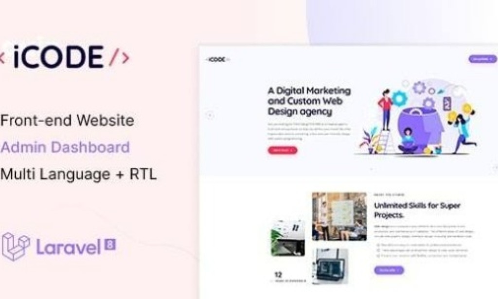 iCode v1.0 – Multipurpose Website CMS & Creative Agency Management System PHP Script